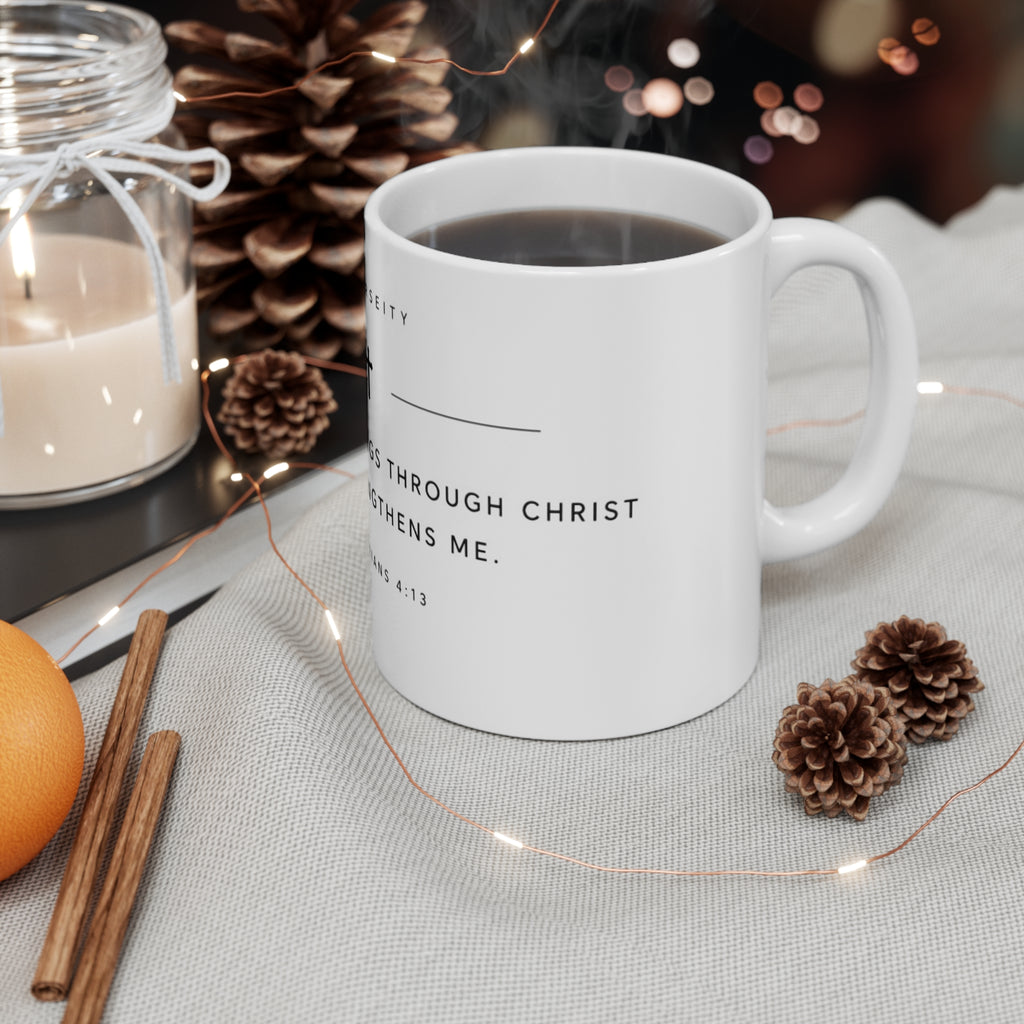 Inspirational Scripture Mug — "I Can Do All Things" Philippians 4:13 Coffee Cup