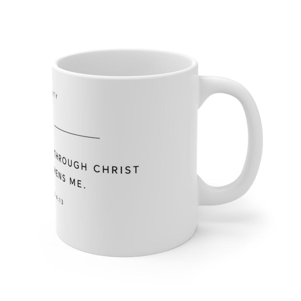 Inspirational Scripture Mug — "I Can Do All Things" Philippians 4:13 Coffee Cup